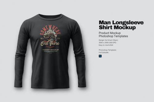 Man Longsleeve Shirt Mockup