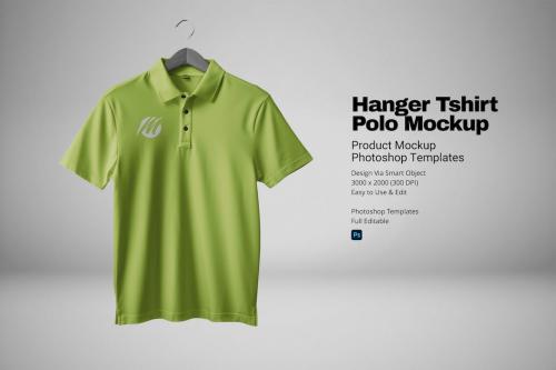 Hanger Tshirt Polo Mockup