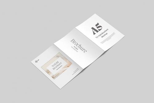 A5 Trifold Brochure Mockup