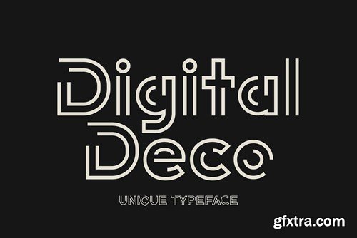 Digital Deco Typeface JV2YYBH