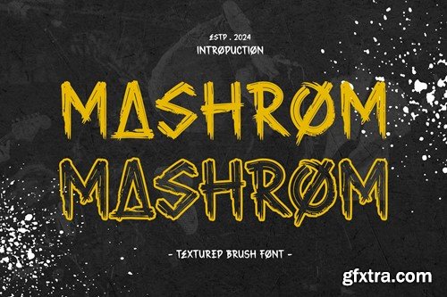 MASHROM - Textured Brush Font K26DDU4