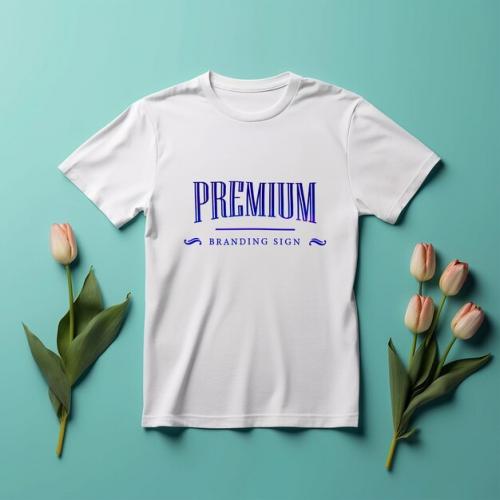 Editable Luxury White Tshirt Mockup Psd Template