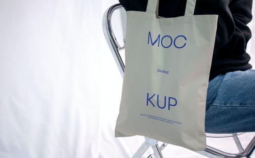 Totebag Mockup With Model