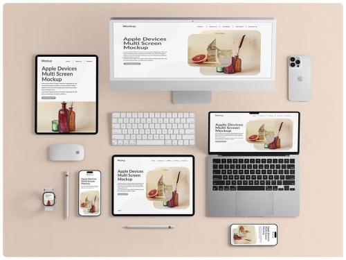 Apple Smart Products Multi Screen Mockup