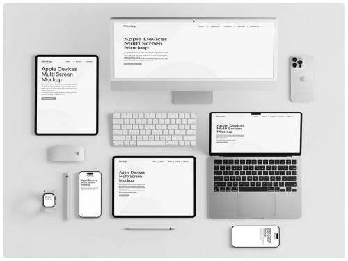 Apple Smart Products Multi Screen Mockup