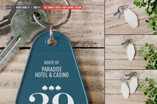 Motel Style Keychain Mockup