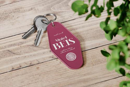 Motel Style Keychain Mockup