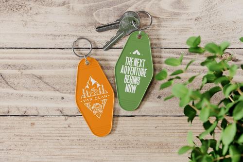 Motel Style Keychain Mockup