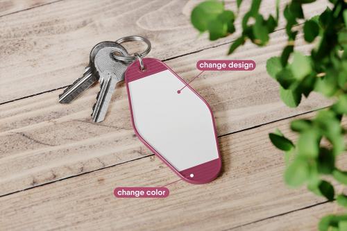 Motel Style Keychain Mockup