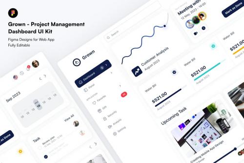 Grown - Project Management Dashboard UI Kit