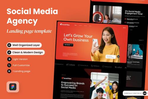 Grownow - Social Media Agency Landing Page