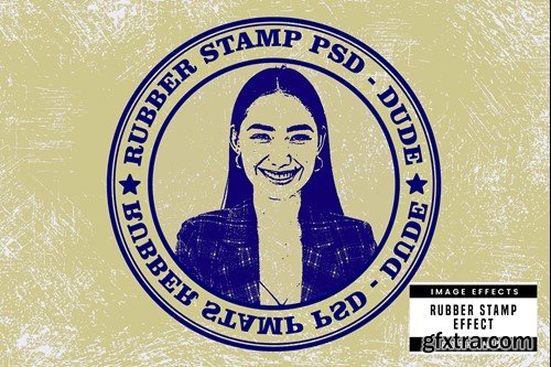 Rubber Stamp Photo Effect 3KM68UU