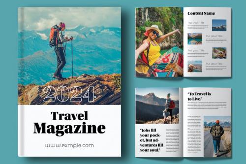 Magazine Template Design Layout