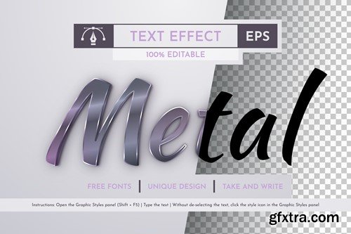 Metal - Editable Text Effect, Font Style 9CJR6QY