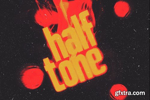 Halftone Text Effect LYRVR5T