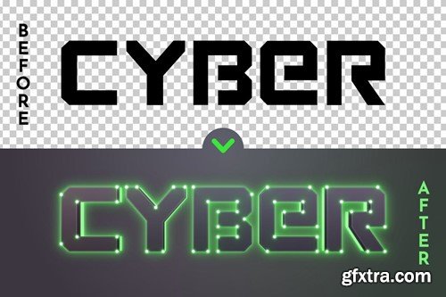 Cyber - Editable Text Effect, Font Style 85ZSWKW