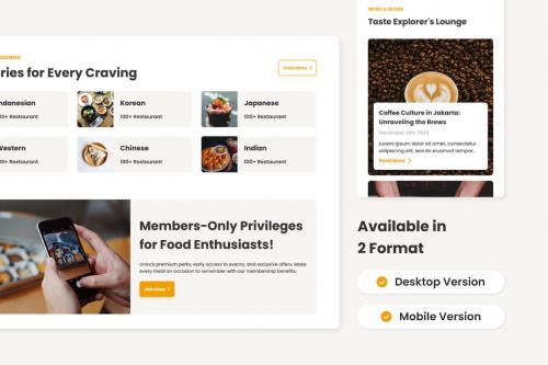 Food Finder - Mobile App Website Landing Page V2