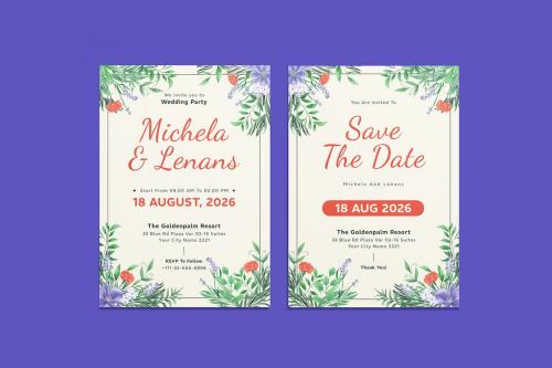 Chubby Wedding Invitation Template