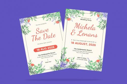 Chubby Wedding Invitation Template