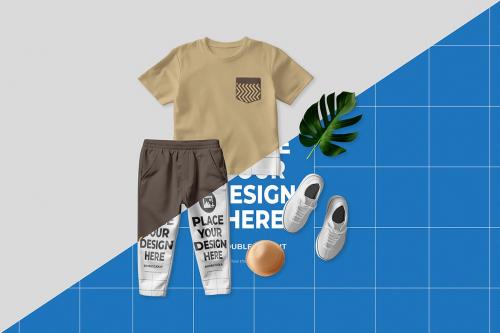 Kids Style Outfits Mockup