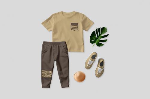 Kids Style Outfits Mockup