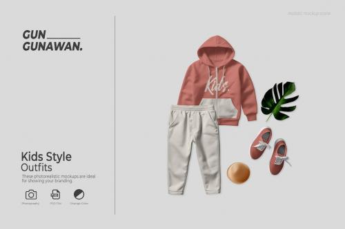 Kids Style Outfits Mockup