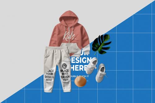 Kids Style Outfits Mockup