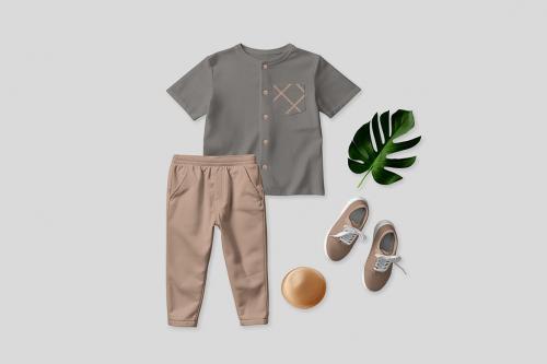 Kids Style Outfits Mockup