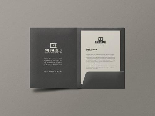 Minimal Dark Stationery Branding Mockup Set