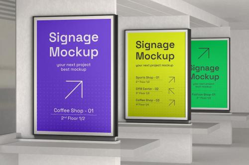 Underground Signage Billboard Advertising Mockups