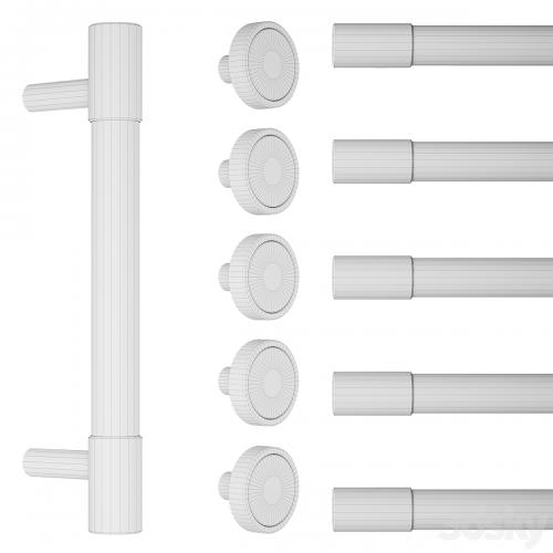 Set of furniture handles