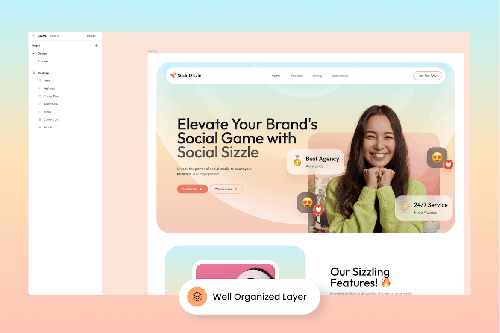 Social Sizzle - Social Media Agency Landing Page