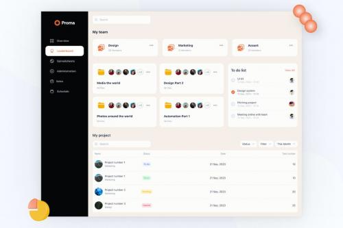 Proma - Project Management Dashboard UI Kit