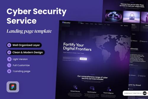 SecureNetPro - Cyber Security Service Landing Page