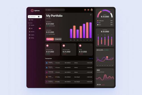 Sphrex - Finance Dashboard UI Kit