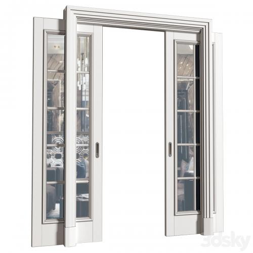 Interior sliding doors in Art Deco style. French Art Deco Sliding Folding Modern Doors