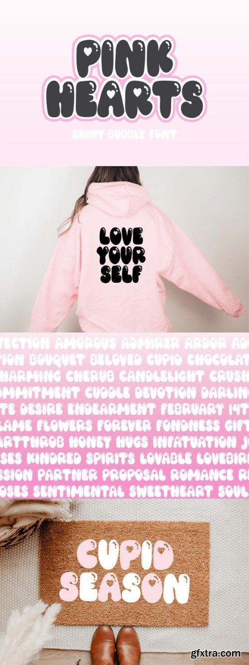 Pink Hearts Font