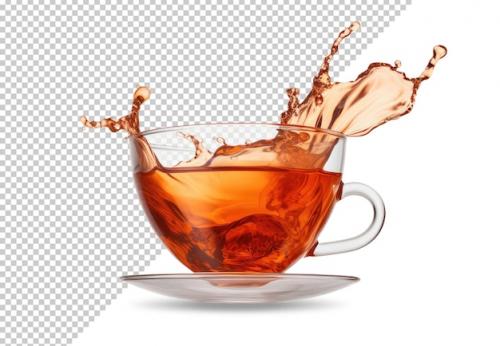 Mockup Of A Cup Of Tea With A Splash