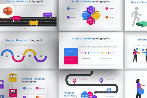 Product Roadmap PowerPoint Infographic Template