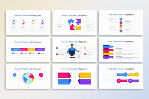 Product Roadmap PowerPoint Infographic Template