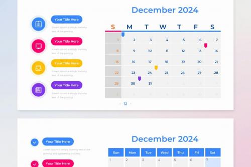 2024 Calendar PowerPoint Infographic Template