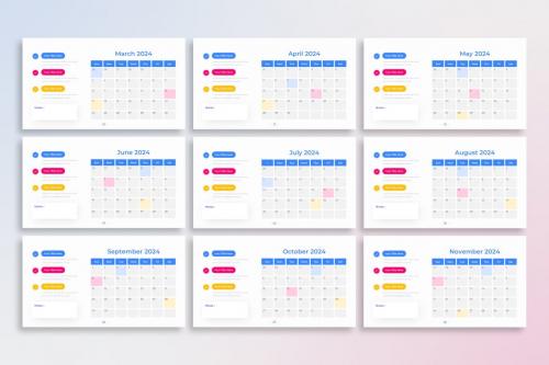 2024 Calendar PowerPoint Infographic Template