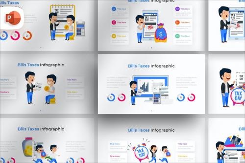 Bill Taxes PowerPoint Infographic Template