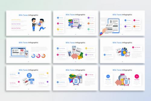 Bill Taxes PowerPoint Infographic Template