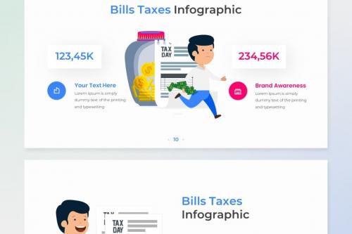 Bill Taxes PowerPoint Infographic Template