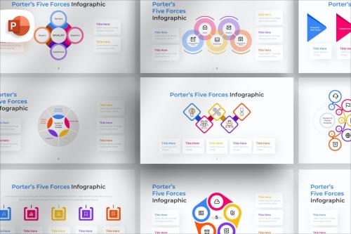 Porter's Five Forces PowerPoint Infographic