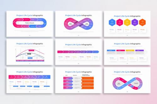 Project Life Cycle PowerPoint Infographic Template