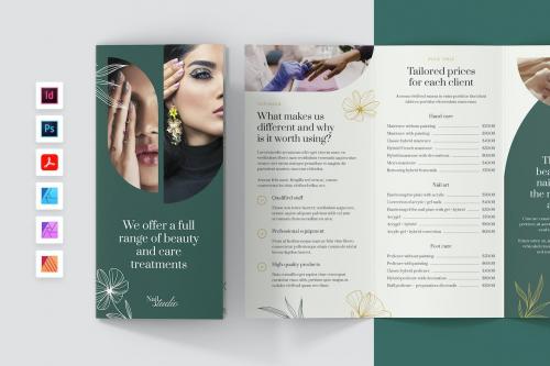 Nail Salon Brochure Tri-Fold Template