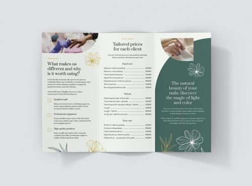 Nail Salon Brochure Tri-Fold Template