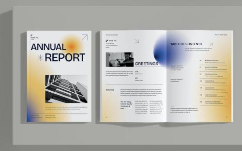 Annual Report Modern Blur